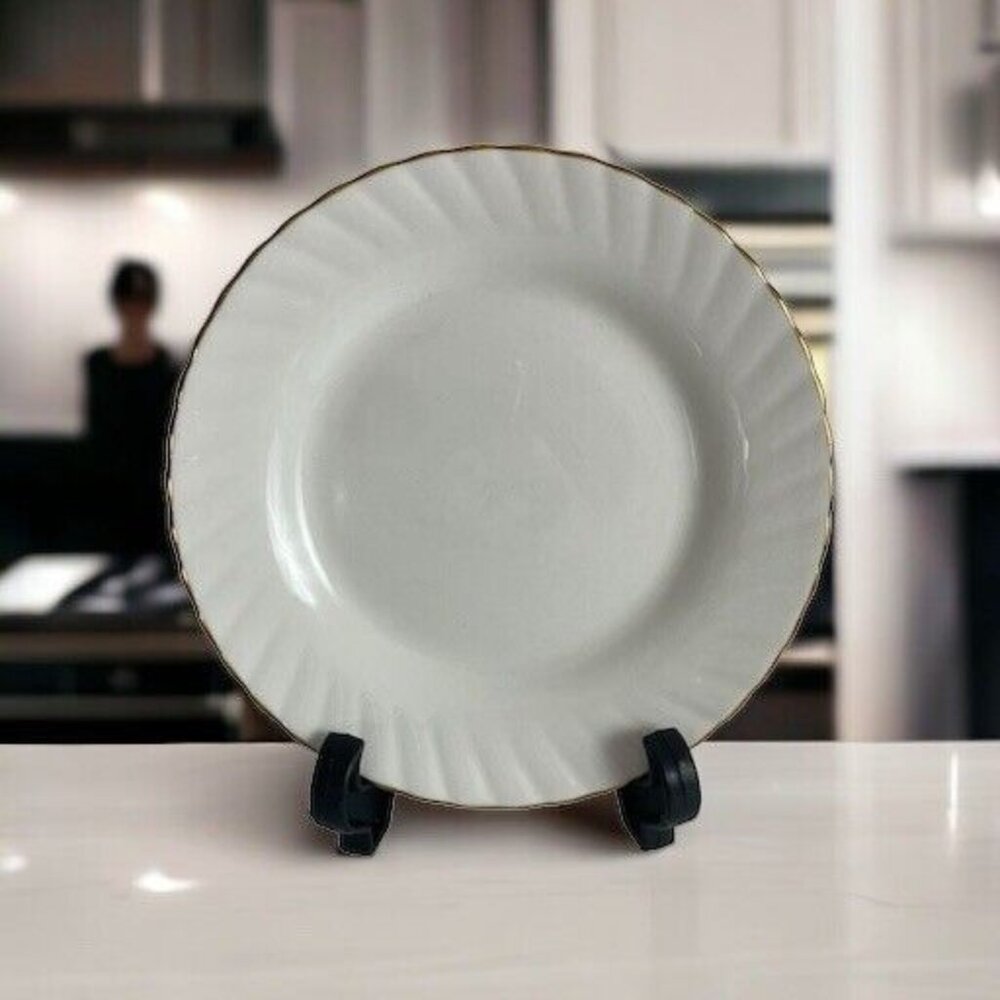 Rosina Fine Bone China White Gold Trim Made in England 6.5" Plate Replacement